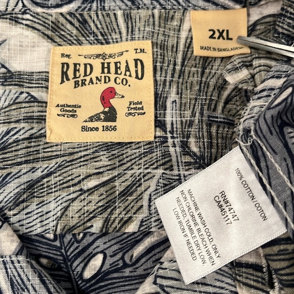 Red Head button up shirt Size 2XL - Picture 3 of 4